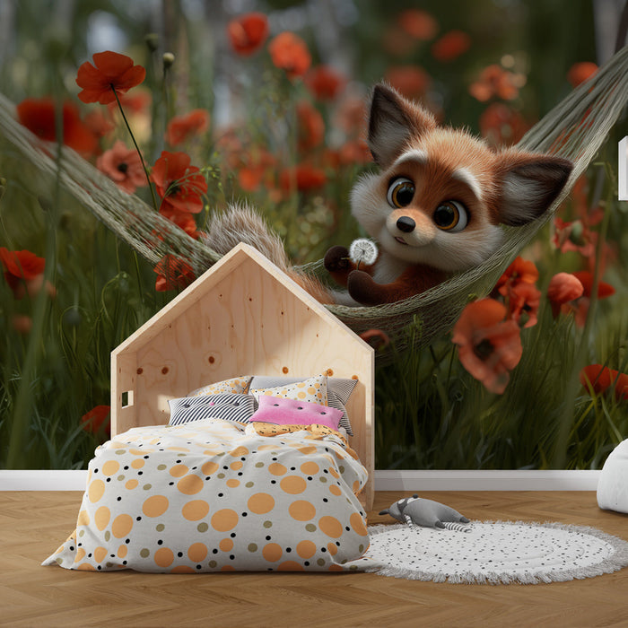 Tapeta renard calin | Květinová a uvolňující atmosféra