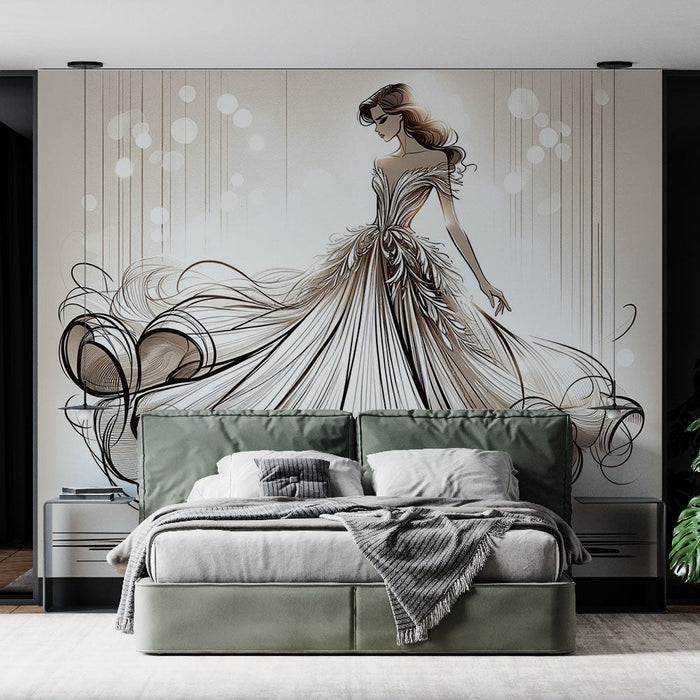 Tapeta elegancka | Artystyczna sukienka wieczorowa