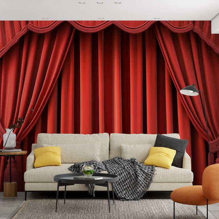 Tapeta s červenou oponou | Divadelní eleganci