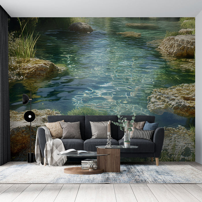 Tapeta krajobrazowa | Krystaliczna woda i spokojna natura