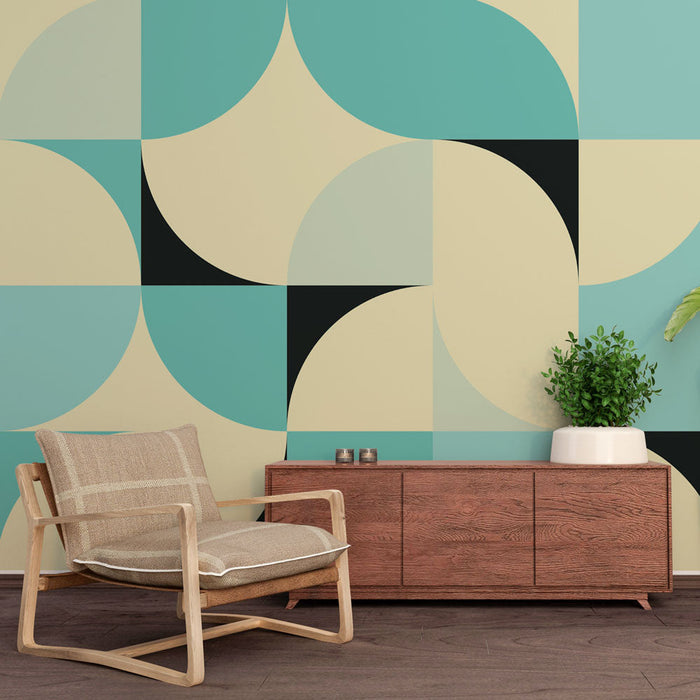 Tapete geometrisch | Pastell- und Kontrasttöne