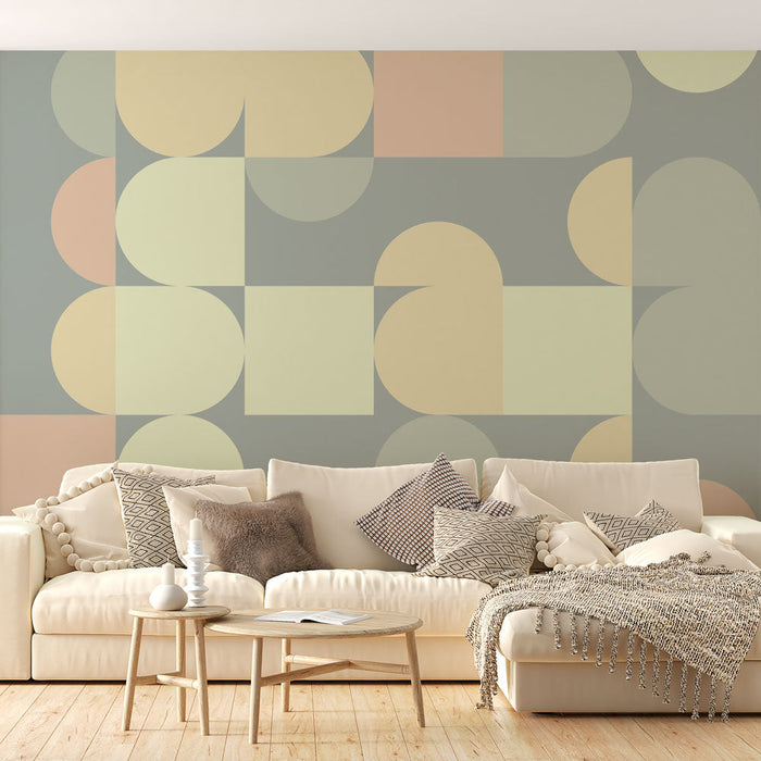 Geometrijska tapeta | Moderni retro pasteli