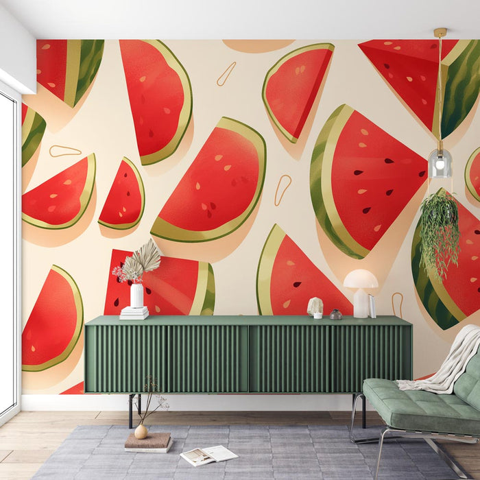 Watermelon Mural Wallpaper | Cut to Fit