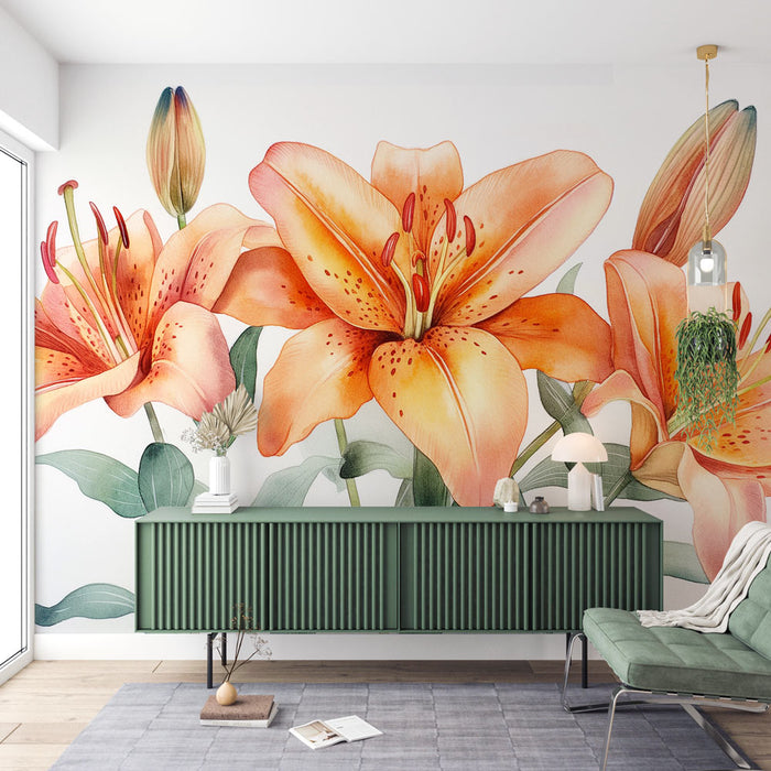 Floral Wallpaper | Giant Lily Flowers