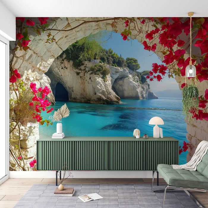 Foto Behang Trompe l'oeil | Kleine hoekje van het paradijs