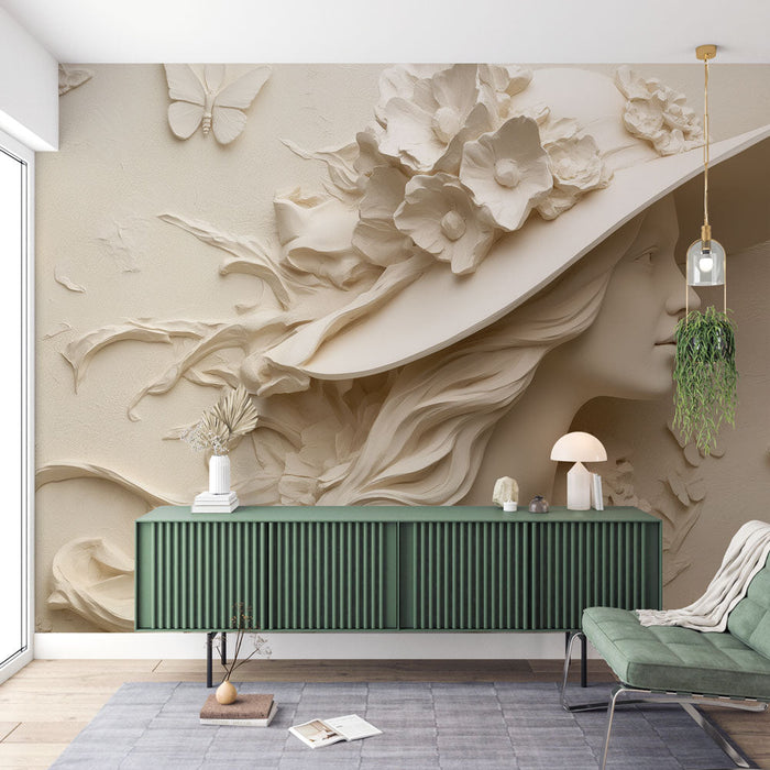 Trompe l'oeil Mural Wallpaper | Profil ženy