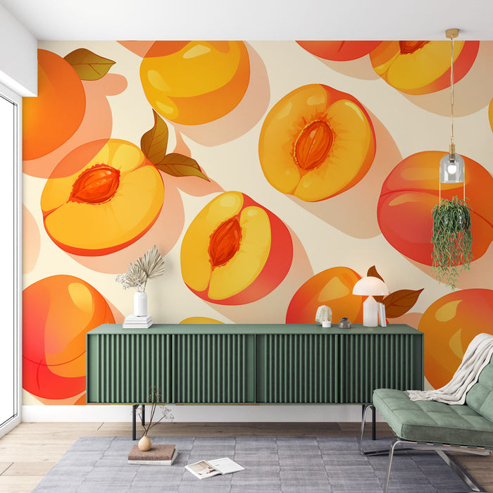 Peach Mural Wallpaper | Shadow and Light