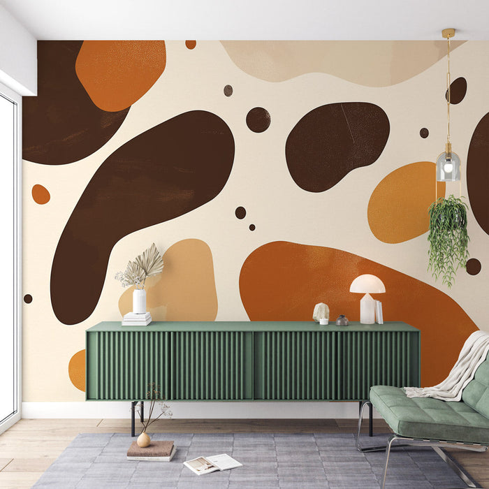 Sodobna Mural Wallpaper | Topli barvni toni