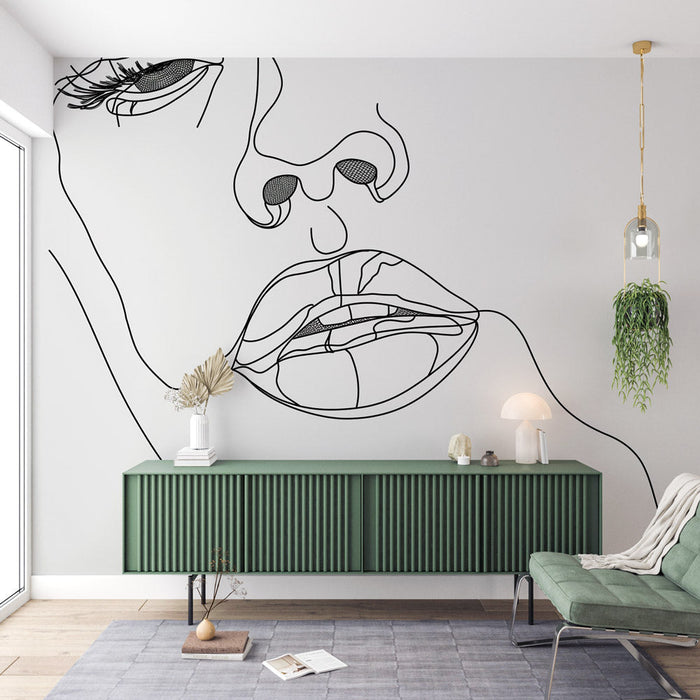 Line Art Mural Wallpaper | Expression