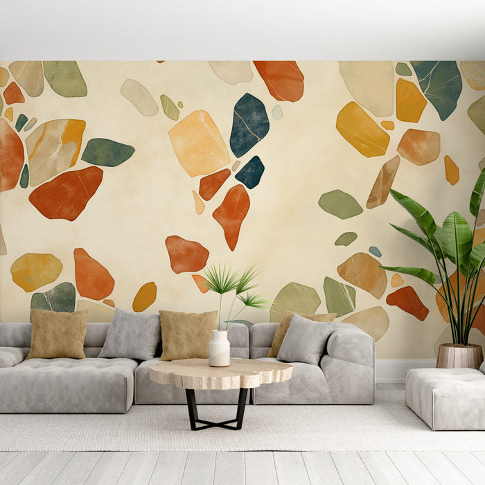 Terrazzo Mural Wallpaper | Warm Colors