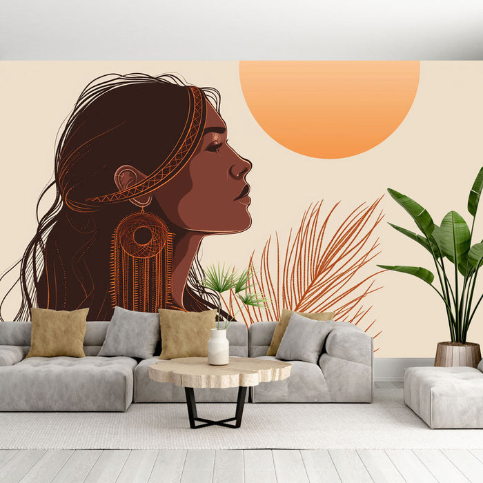 Tapete Native American Ethnic | Portrait under the sun