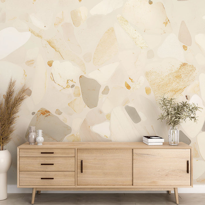 Terrazzo Mural Tapet | Golden Spikes