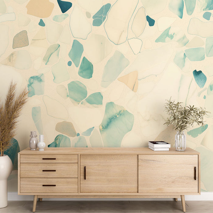 Terrazzo Mural Wallpaper | Seafoam Green