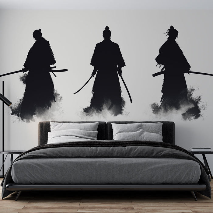 Tapete samurai | Silhouetten und mystische Eleganz