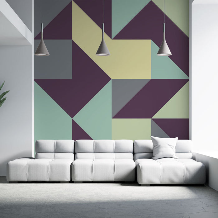 Tapeta s geometrickým vzorem | Vícebarevný abstraktní vzor