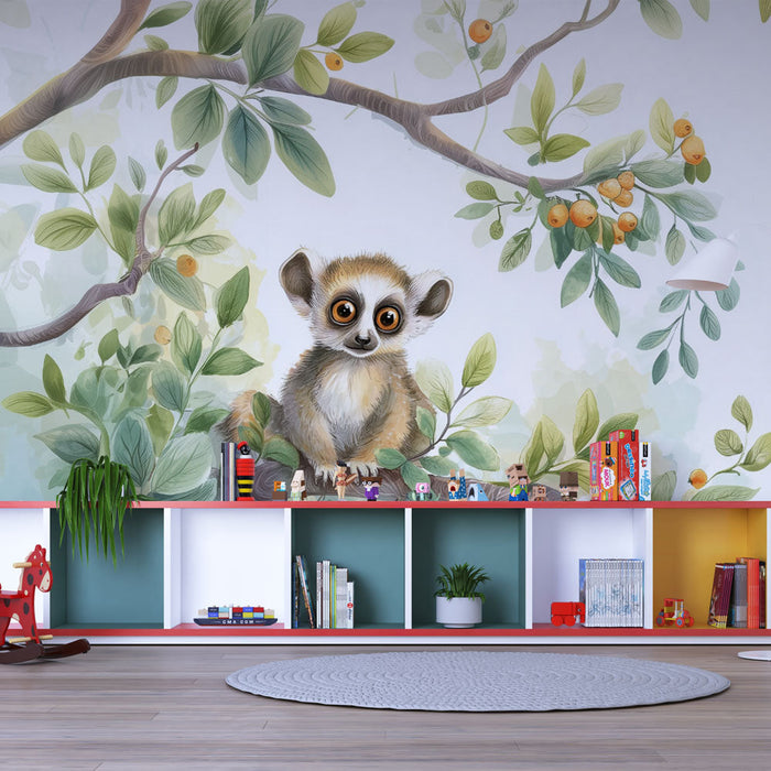 Fotótapéta állat | Lemur a lombkoronában