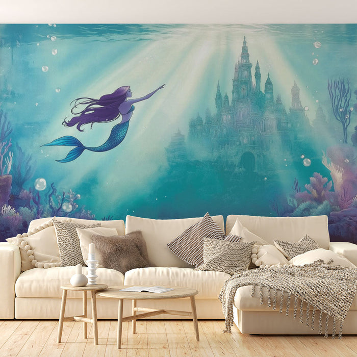 Falfestmény sellő | Elvarázsolt víz alatti kaland