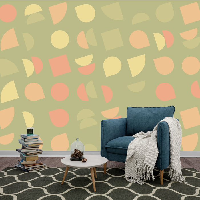 Tapetti geometrinen | Pastellitrendi