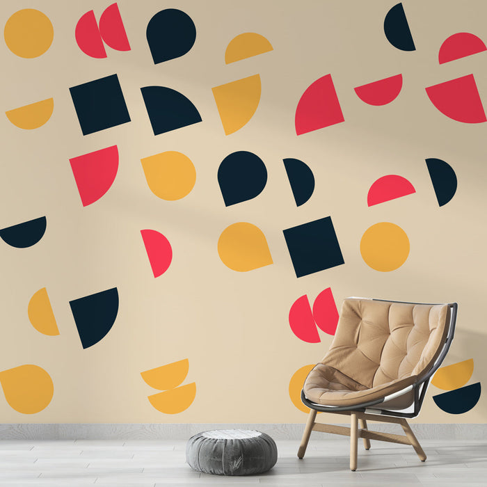 Muraaltapeet geomeetrilised kujundid | Värvikas ja moodne disain