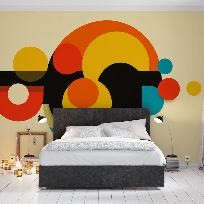 Fototapet geometrisk | Modern färgglatt mönster