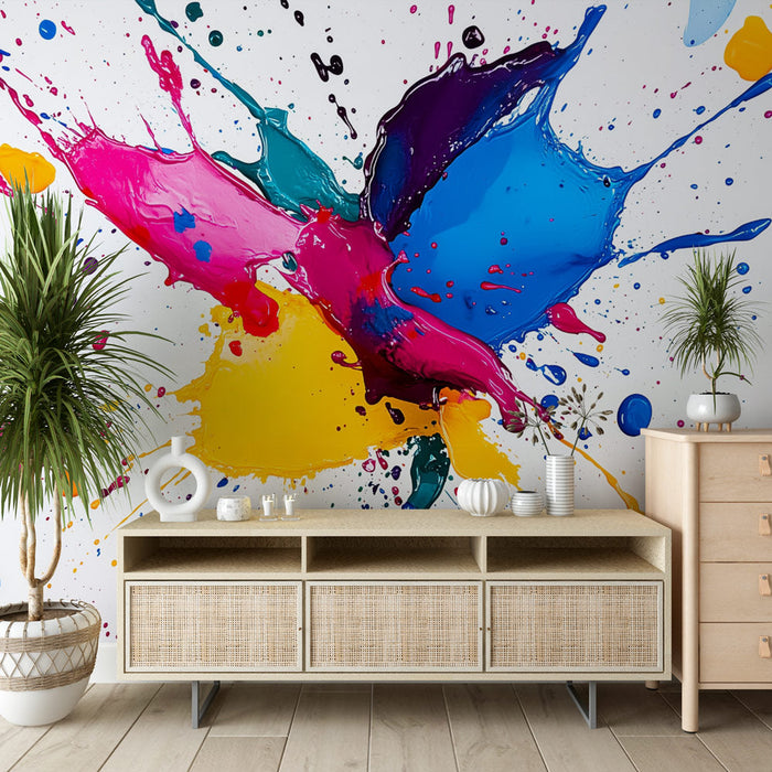 Falfestmény tapéta | Színes fröccsenések