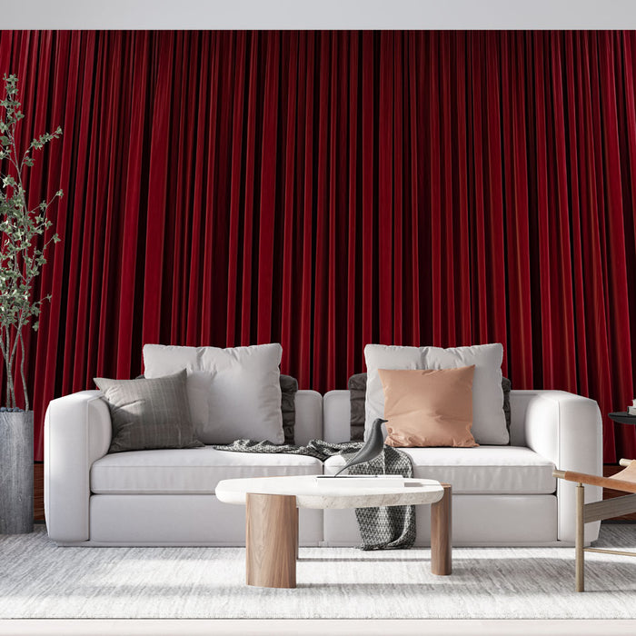 Tapete rideau rouge | Kazališna elegancija za vaš interijer