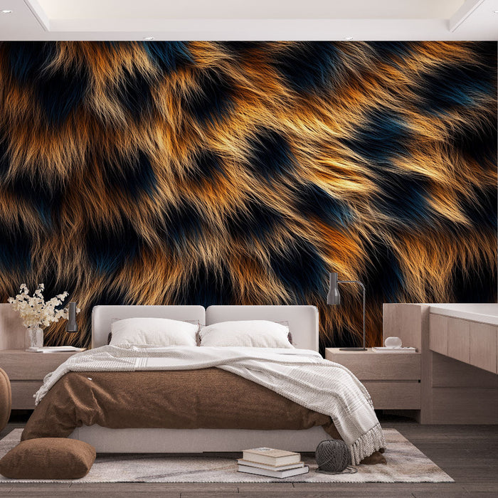 Mural Wallpaper fur pattern | Softness and feline elegance