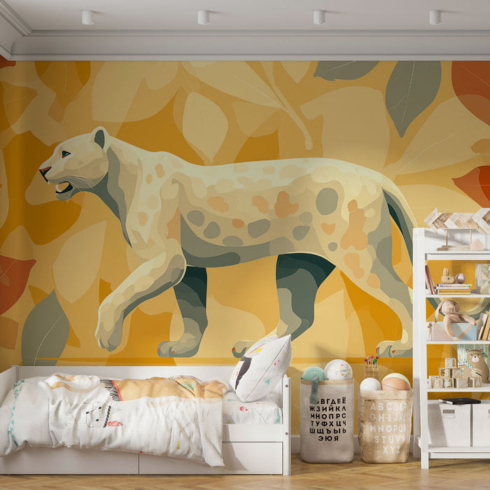 Tapeta s motivom mačaka | Motiv jesenjeg lišća