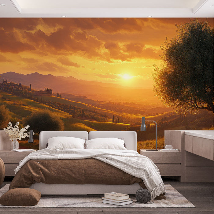 Фототапет Пейзаж | Тоскански залез