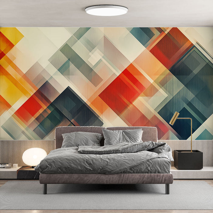 Mural Wallpaper geometric | Abstract and colorful
