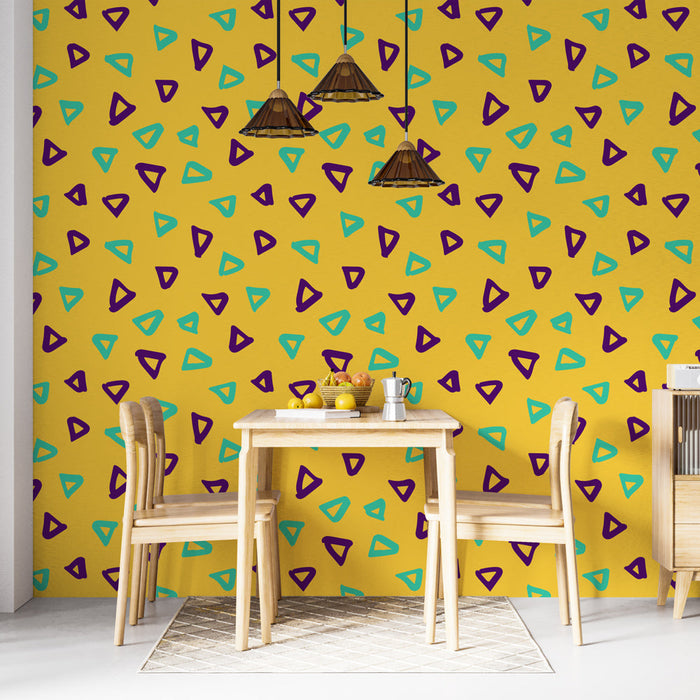 Papel pintado gráfico | Patrones geométricos coloridos