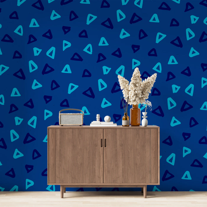 Fototapet | Mavi Üçgen Desenleri