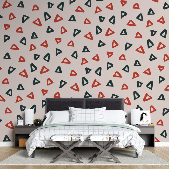 Геометрична фототапет | Абстрактен червен и черен модел