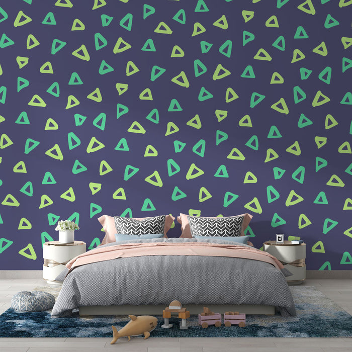 Tapeta z trójkątami | Kolorowy geometryczny wzór