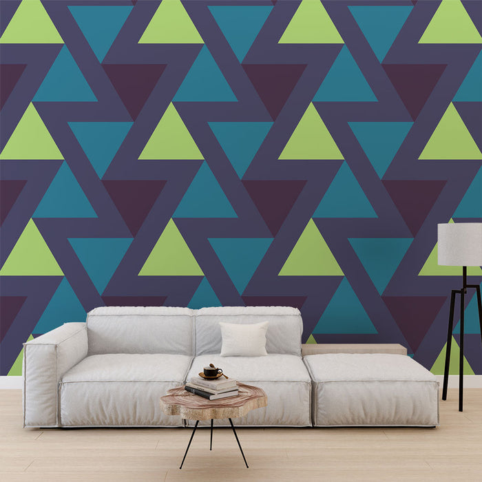 Tapeta Geometrická | Vícebarvité Trojúhelníky
