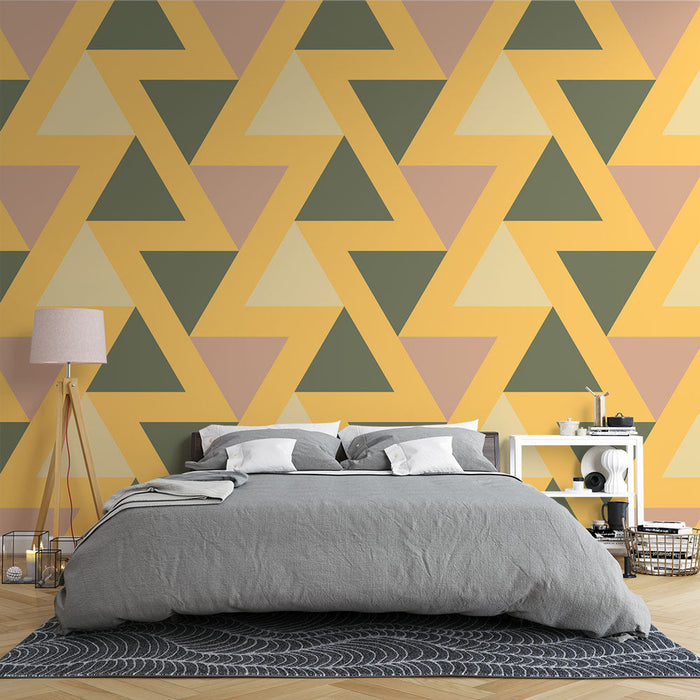 Mural Wallpaper | Colorful and Modern Triangles