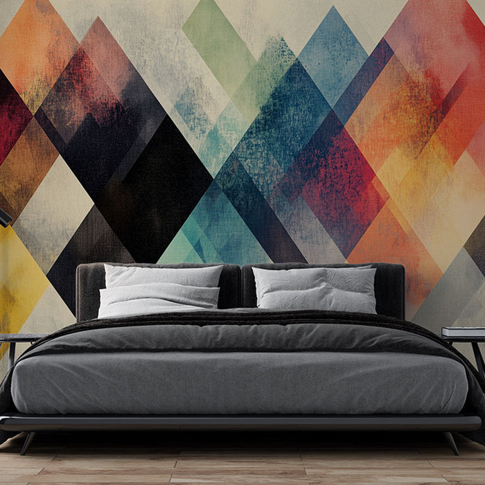 Tapeta z geometrijskim vzorcem | Barvit in dinamičen vzorec