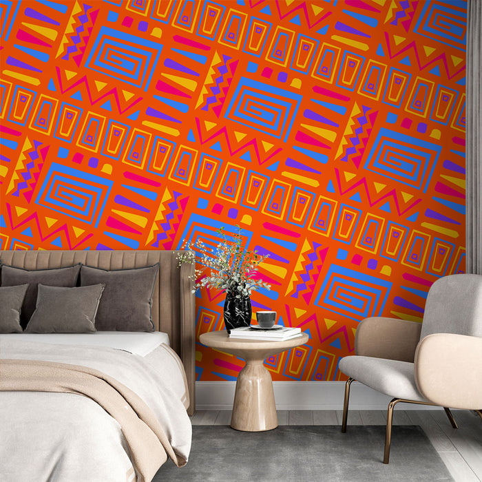 Tapet geometric | Modele vibrante și colorate