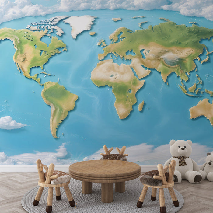 Tapete χάρτης του κόσμου | Καλλιτεχνική απεικόνιση του κόσμου