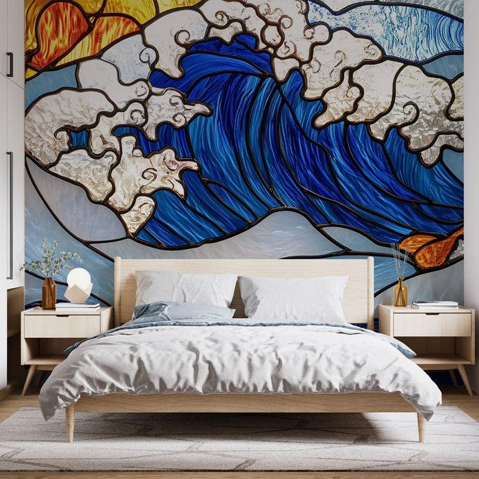 Olas de vidrio teñido | Arte de vidrio coloreado