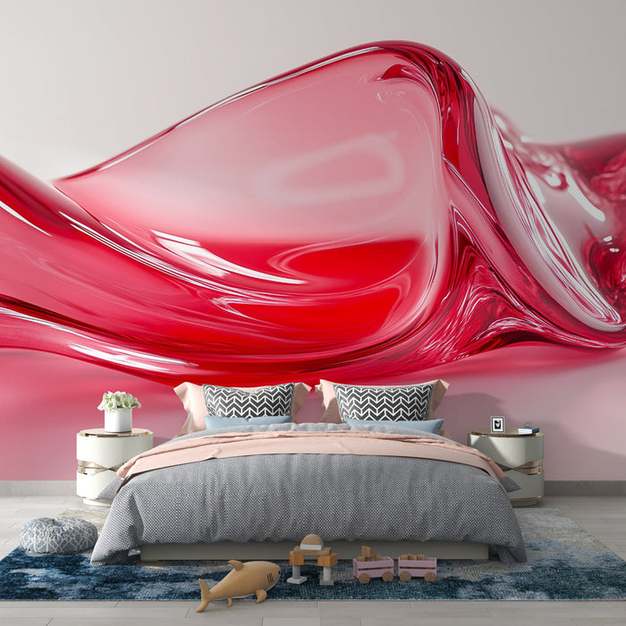 Fototapet akışkan kırmızı arka plan | Zarafet ve modernlik
