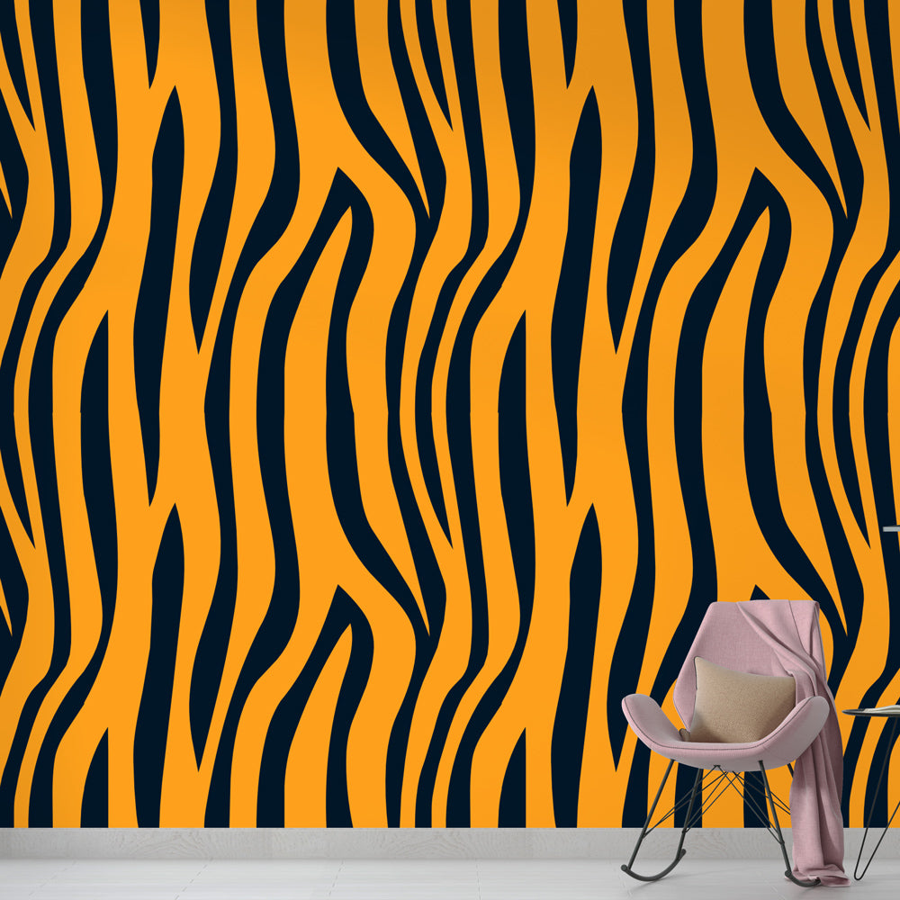 Mural Wallpaper zebra | Wild and bold design — WonderMural