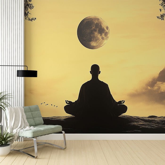 Fototapet meditacija | Duhovna scena pod mjesecom